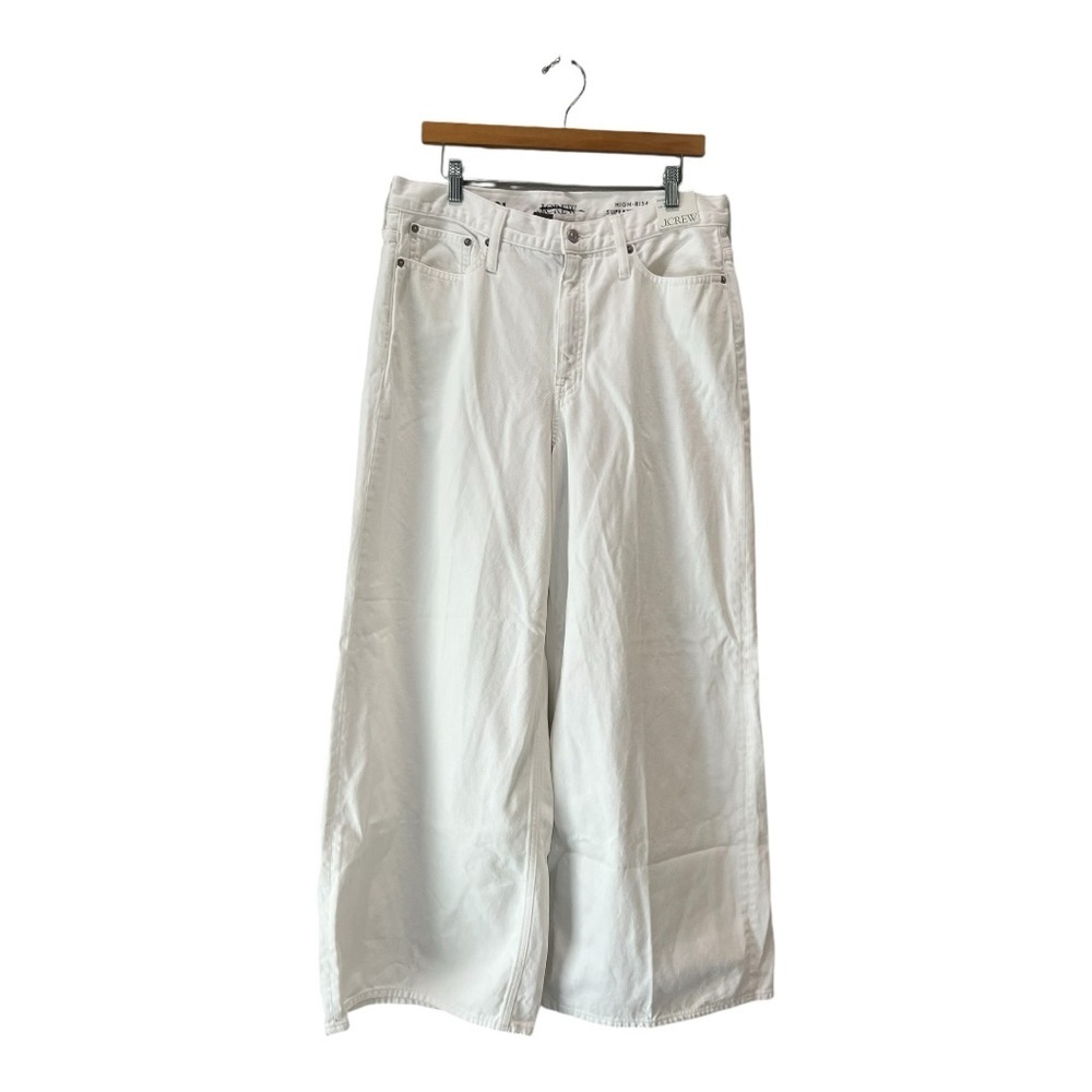 J.Crew High-rise Super Wide-leg Jeans in White Womens Size 31 and 32 NEW BX951 - Picture 8 of 15